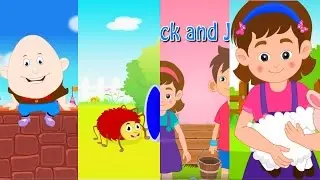 Humpty Dumpty- Jack and Jill- old mac donald- Hickory Dickory- Incy Wincy Spider