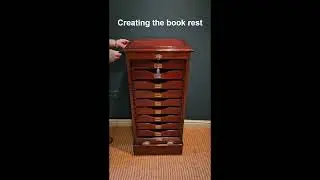Antique Edwardian Mahogany Tambour Front Filing Cabinet with Book Rest #antique #englishantiques