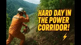 Clearing All Trees Under High Voltage Lines &ndash; A Tough Day on the Hill! ⚡