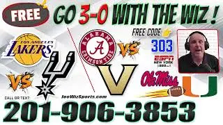 Free Football picks Miami vs Ole Miss plus Basketball picks from Joe Wiz heard on ESPN New York