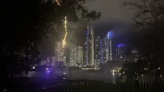 Mayors Christmas Carols 2024 fireworks 🎆 at HOTA (home of the arts) Gold Coast Australia