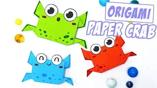 Easy Paper Crab || How to make origami paper cute crab
