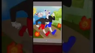 Re-drawing cuphead screen shot       #cuphead #shorts #art