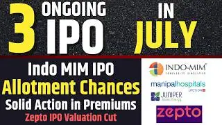 Allotment Chances💥Indo MIM IPO | Zepto IPO Valuation Steep Cut