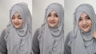 Criss Cross Easy and Simple Party Hijab Tutorial 2020||Full Coverage Criss Cross Hijab Style