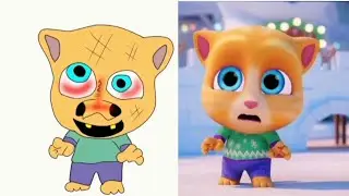 Laugh with My Talking Tom _ Crazy Fails Funny drawing meme.