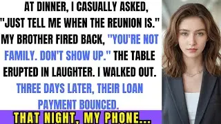 Family Rejected Me at Dinner&mdash;Karma Struck 3 Days Later!