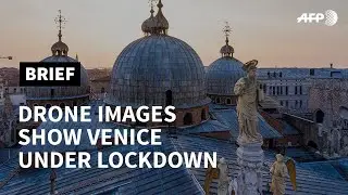 Drone images show Venice under lockdown | AFP