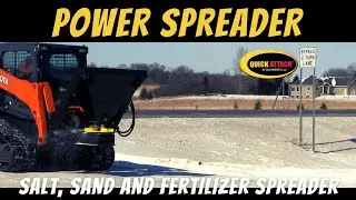 Power Spreader Salt, Sand & Fertilizer Spreader by Quick Attach