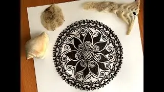 Простая мехенди мандала хной Easy mehendi mandala henna