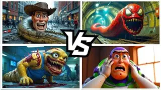 Woody Worm vs Spiderman vs Minion vs Buzz Lightyear.TILESHOP.EXE#132