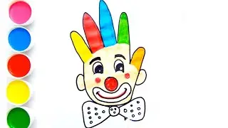 Learn to draw a hand clown 🤡 in step by step#hand art #drawing #howtodraw #drawing4kids #easydrawing