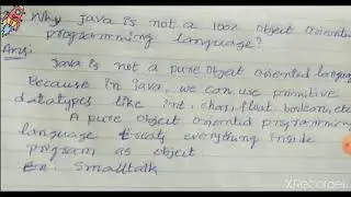 Why java is not a pure object oriented programming language
