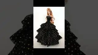 Black White dress | Doll dress | Doll dress design #dolldresses #barbiedolldress | Next Gen Styles
