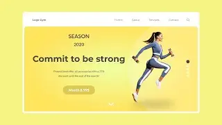 Landing Fitness Page design in Adobe XD (2020)