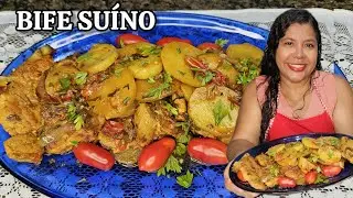 Bife suíno macio e suculento | Vanuza Santos