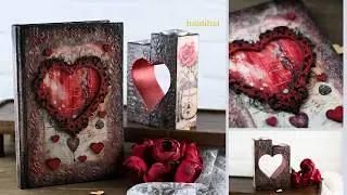 DIY Vintage Journal & Candle Holder Decor | Mixed Media Wood Tutorial