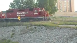 Short CP mixed freight train with EX SOO LINE 6228