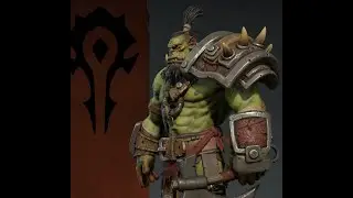 3d скульпт персонажа WOW орк