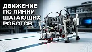Движение по линии шагающих роботов