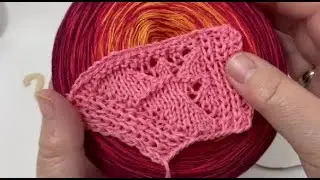 Musterl&auml;ppchen zum Stricktraum-Tuch im Buch Stricktraum und Weihnachtszauber