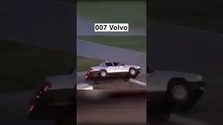 007 Volvo two-wheeling off the ramp at Beech Ridge Car Wars