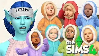 Trying to take care of 7 INFANTS! The Sims 4 challenge
