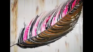 V. 122 PLUMA - STRING PULL Con la técnica del hilo - acrílicos fluidos