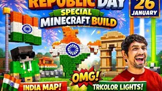 Republic Day Special Minecraft Build 🇮🇳 | Indian Flag, India Map & Tricolor Lights | MCPE