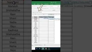 Excel to WhatsApp message Sending #viralshorts #trendingshorts #excel #excelshortcut #tricks