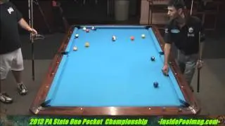 PA State One Pocket Champoionships Semi Finals Adam Smith vs. Bill McCollum