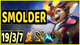 SMOLDER VS SENNA - 19/3/7 KDA ADC GAMEPLAY CHALLENGER I