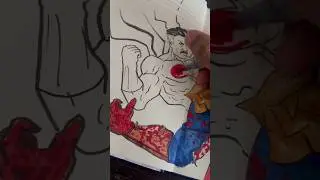 OMNI-MAN vs HOMELANDER⁉️ 🔥💀who wins!! #comicart #sketchbook #invincible #theboys #shorts