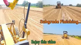 Subgrade Finishing|| Soil Grading and finishing video||Oprater life::Rahul op..
