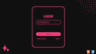 Login Form with Glow Effect in HTML CSS | How to Create Login Form in HTML CSS