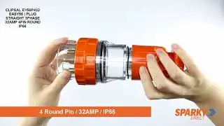 CLIPSAL EY56P432 | 4 Pin 32 Amp Straight Plug IP66 | Easy56