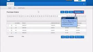 Export the Purchase Order List