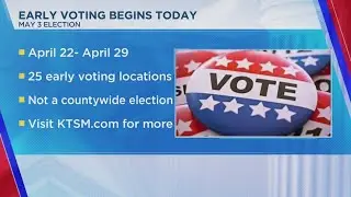 Early voting for May 3 election continues this weekend