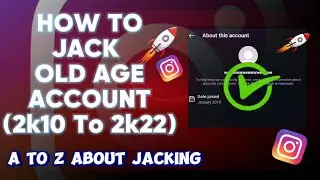 HOW TO JACK INSTAGRAM OLD AGE ACCOUNT 2K10 TO 2K22 || HOW TO BAN INSTAGRAM ACCOUNT ||
