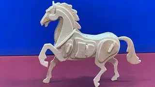 DIY 3D Wooden Puzzle Horse