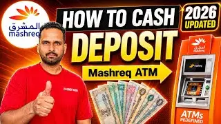 How to cash deposit with Emirates ID mashreq bank account ATM in UAE Hindi | #mashreq