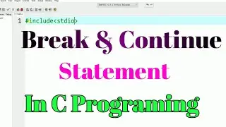 Break And Continue Statement in C Programing