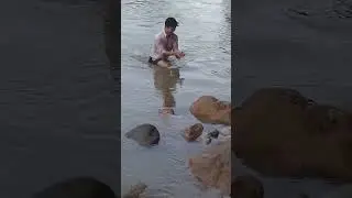 no fish today but we save precious life of wild duck baby lost his family