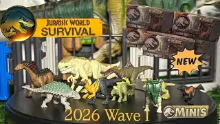 Jurassic World Survival Wave 1 Minis 2026, включая распаковку и обзор D Rex