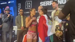 AMANDA SERRANO VS ERIKA CRUZ FULL WEIGH IN & FACE OFF IN NEW YORK