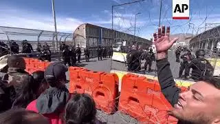 Chaos as migrants stopped at Mexico-US border