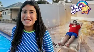 Maria Clara e JP em um dia de férias