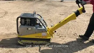 Die Bedienung der Verdichterplatte Wacker DPU 4545 mit Elektrostart
