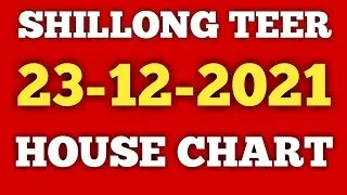 SHILLONG TEER 23-12-2021 || SHILLONG HOUSE CHART  || TEER BAADSHA