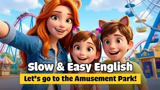 Let's go to the Amusement Park!🎡 | Slow & Easy English for Beginners (A2 Level)